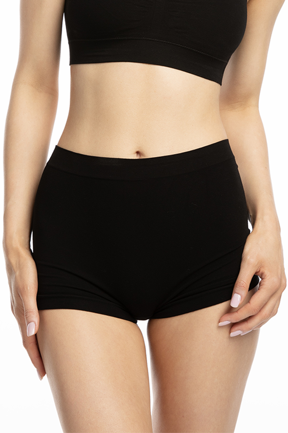 Julimex Bamboo Boyshort Majtki figi, czarny