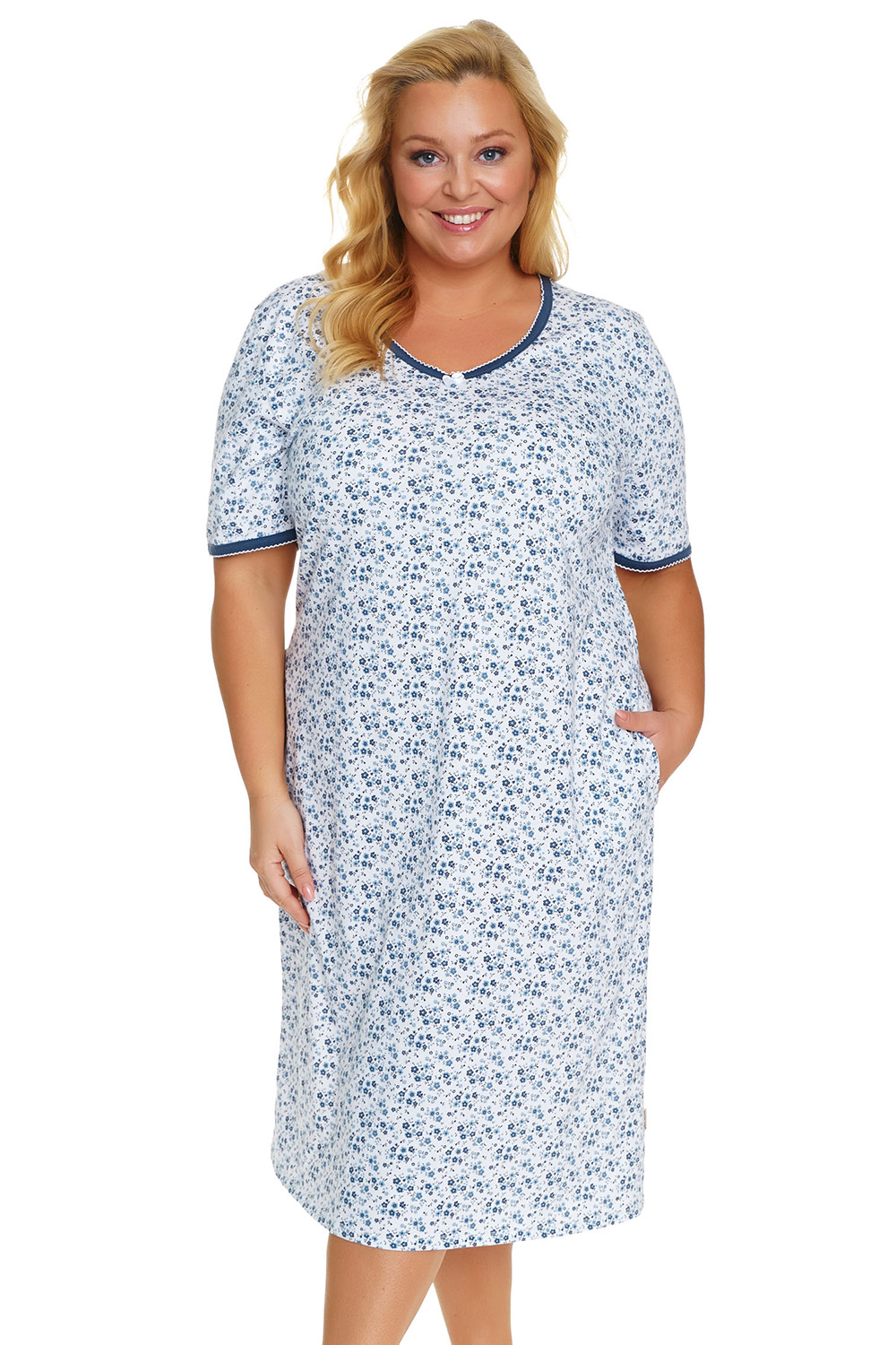 Doctor Nap TB.5157 Nocna koszula, navy bloom