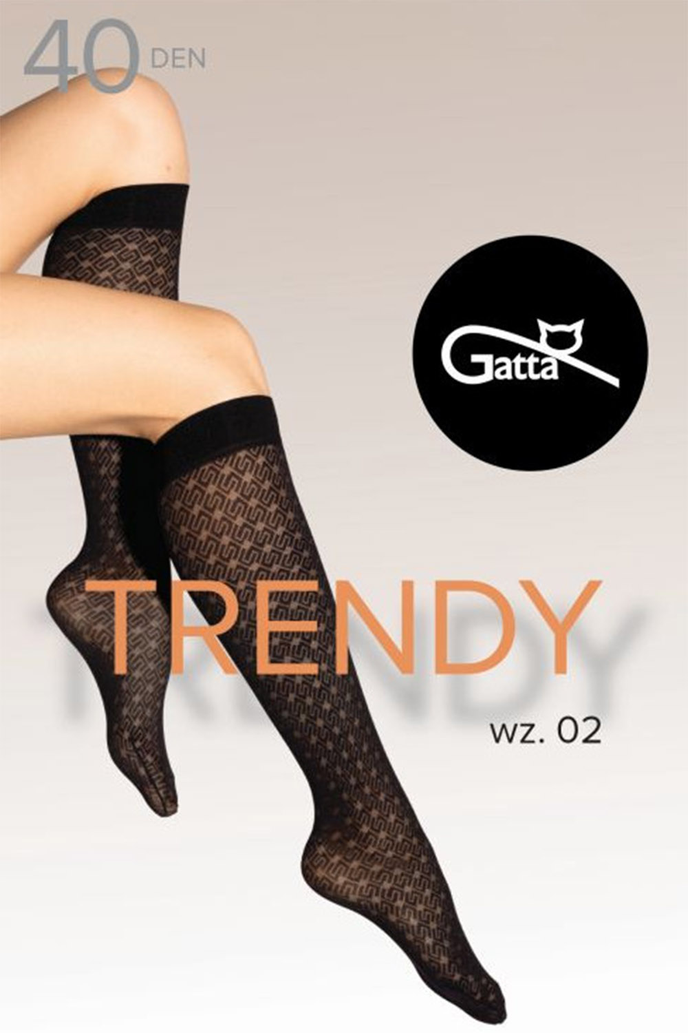 Gatta Knee Socks 02 40 DEN Wyrb poczoszniczy podkolanwki, nero