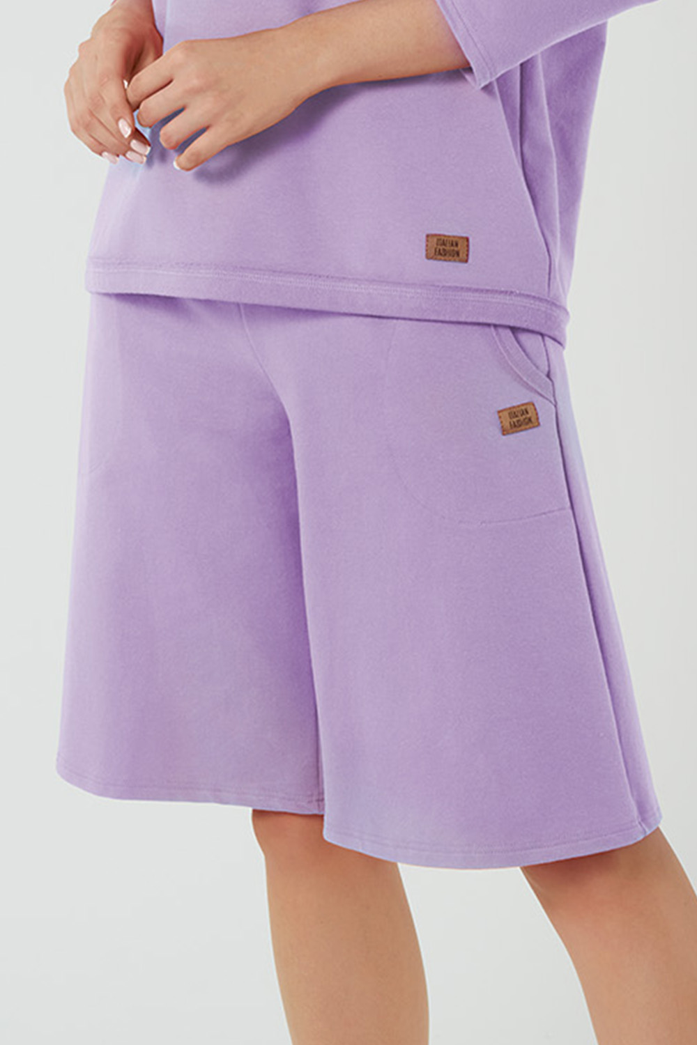 Italian Fashion Madri sp.1/2 Spodnie szerokie, lila