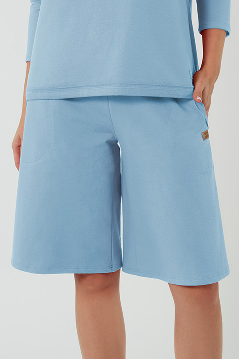 Italian Fashion Madri sp.1/2 Spodnie szerokie, niebieski