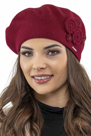 Vivisence 7037 Nakrycie gowy beret, bordowy