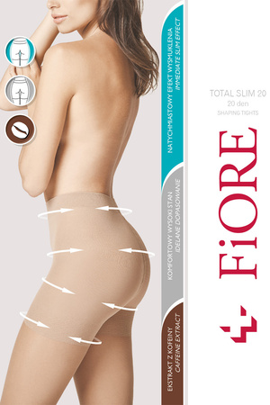 Fiore Total Slim 20 den M5206 Wyrb poczoszniczy rajstopy, light natural