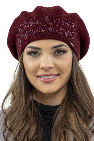 Vivisence 7050 Nakrycie gowy beret, bordowy