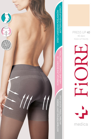 Fiore Press Up 40 den M5202 Wyrb poczoszniczy rajstopy, light natural