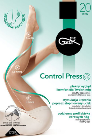 Gatta Control Press Wyrb poczoszniczy rajstopy, nero