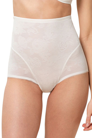 Triumph 10206011 Wild Rose Sensation Highwaist Majtki wysokie figi, 00GZ-silk white