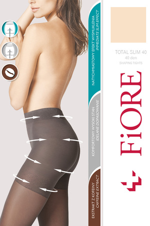 Fiore Total Slim 40 den M5207 Wyrb poczoszniczy rajstopy, light natural