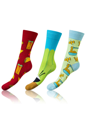 Bellinda Crazy Socks BE491004-305 3-pack Skarpety za kostk, food