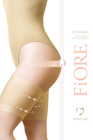 Fiore Satin Band satynowa opaska przeciw otarciom Wyrb poczoszniczy opaski na uda, nude