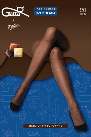 Gatta Tights 20 DEN Wyrb poczoszniczy rajstopy, dark choco