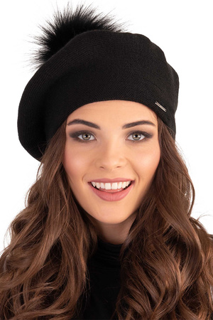 Vivisence 7035 Nakrycie gowy beret, czarny