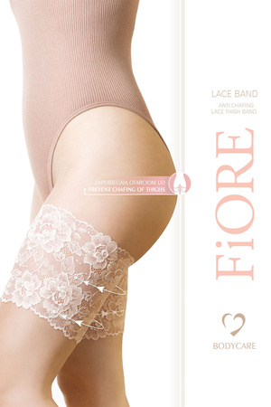 Fiore Lace Band koronkowa opaska przeciw otarciom Wyrb poczoszniczy opaski na uda, nude