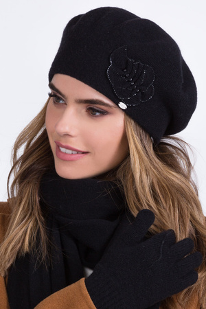 Kamea Justa Nakrycie gowy beret, czarny