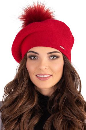 Vivisence 7035 Nakrycie gowy beret, czerwony