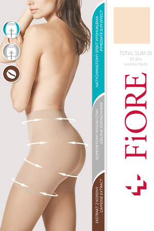 Fiore Total Slim 20 den M5206 Wyrb poczoszniczy rajstopy, natural