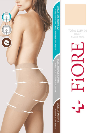 Fiore Total Slim 20 den M5206 Wyrób pończoszniczy rajstopy, natural